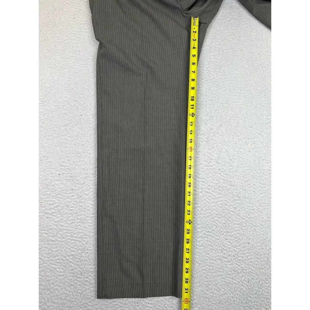 Banana Republic Dress Pants Mens 35x32 Gray Wool Blend Pinstripe Lined Business‎